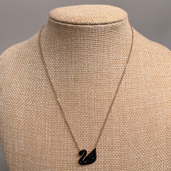 Swarovski Jewelry Swarovski Iconic Black Swan Necklace Poshmark